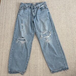 Levi Distressed Light Blue Jeans